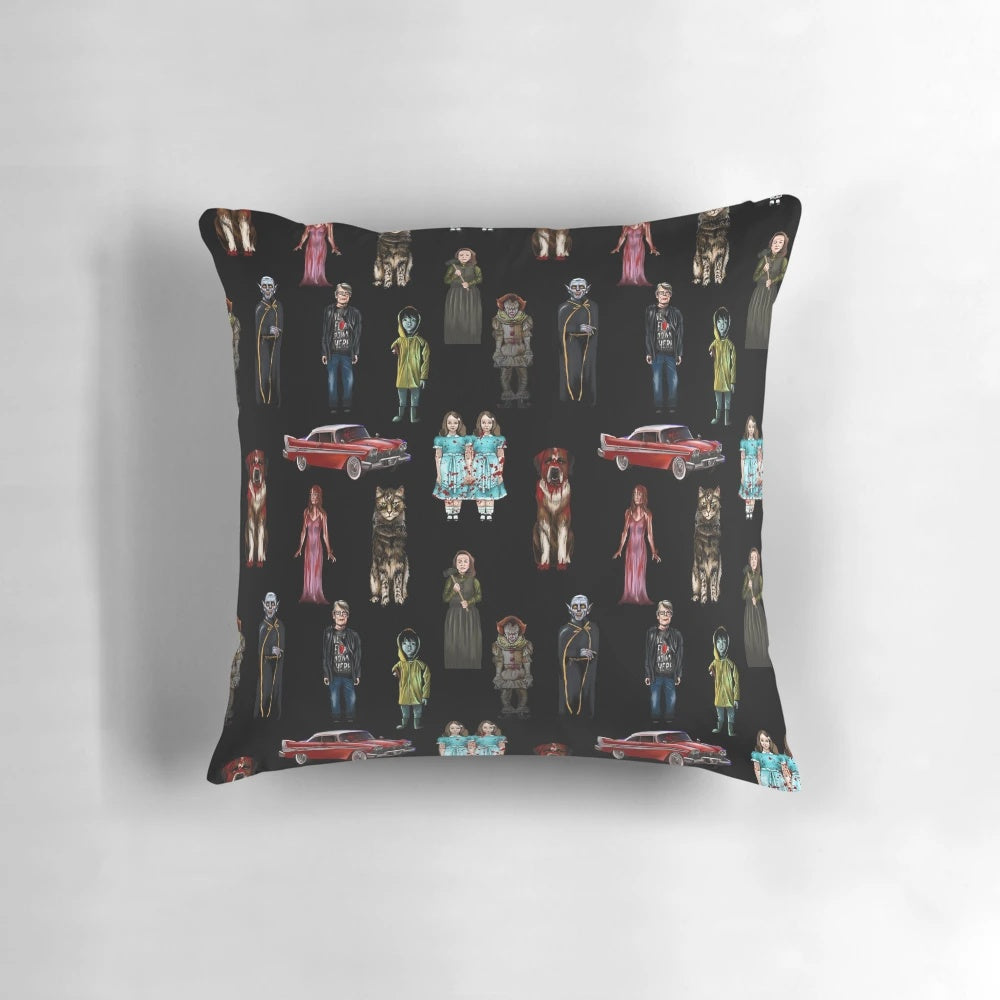 Stephen King Books Come Alive Throw Pillow