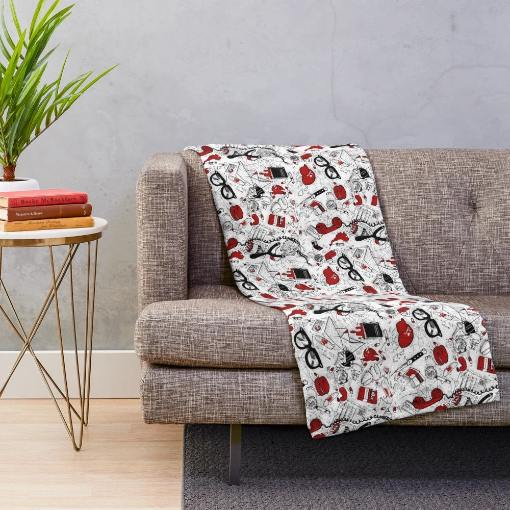 Stephen King's It-inspired plush blanket with a repeating pattern