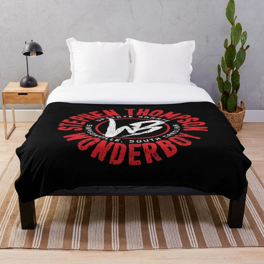 Stephen Thompson inspired plush blanket with martial arts graphics