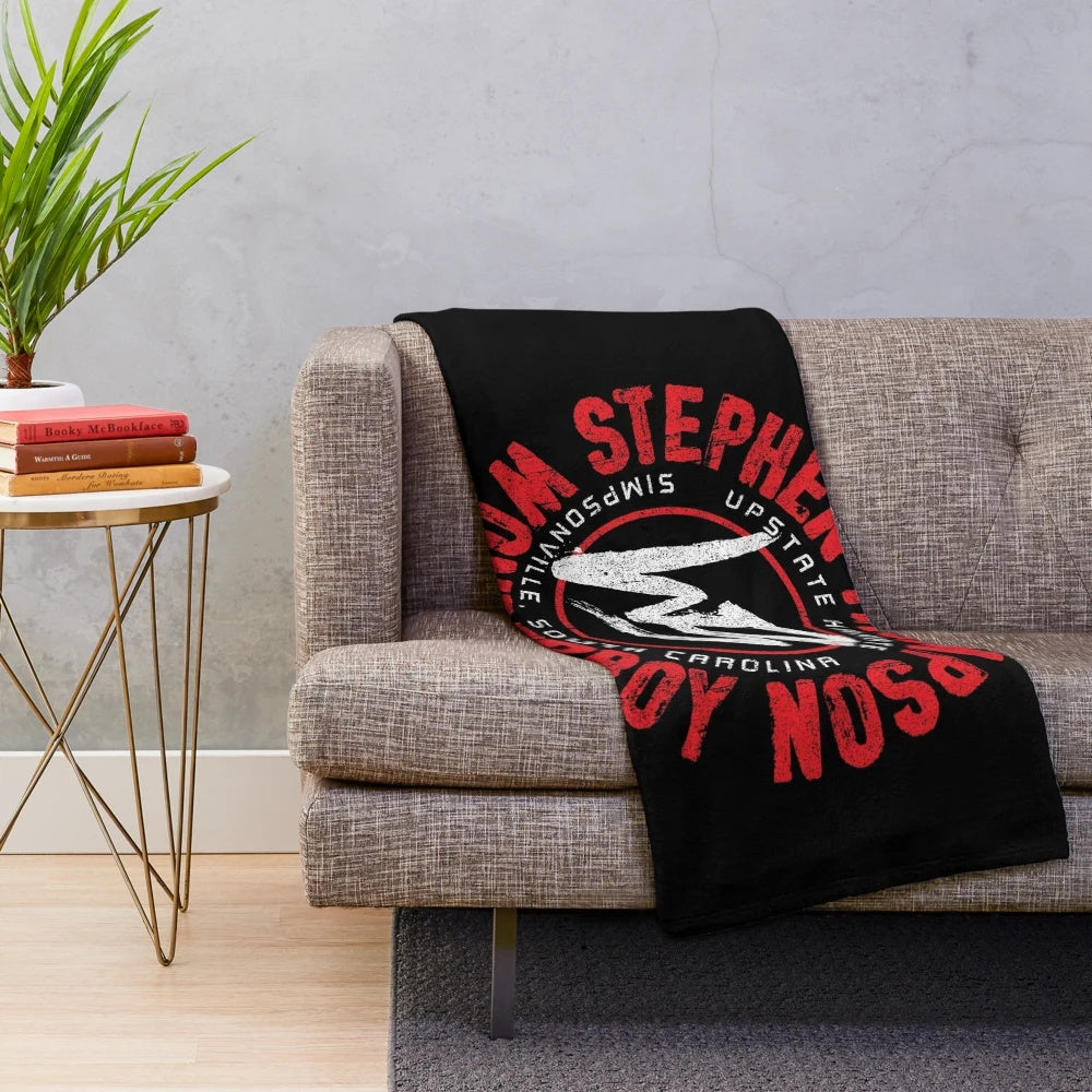 Stephen Thompson inspired plush blanket with martial arts graphics