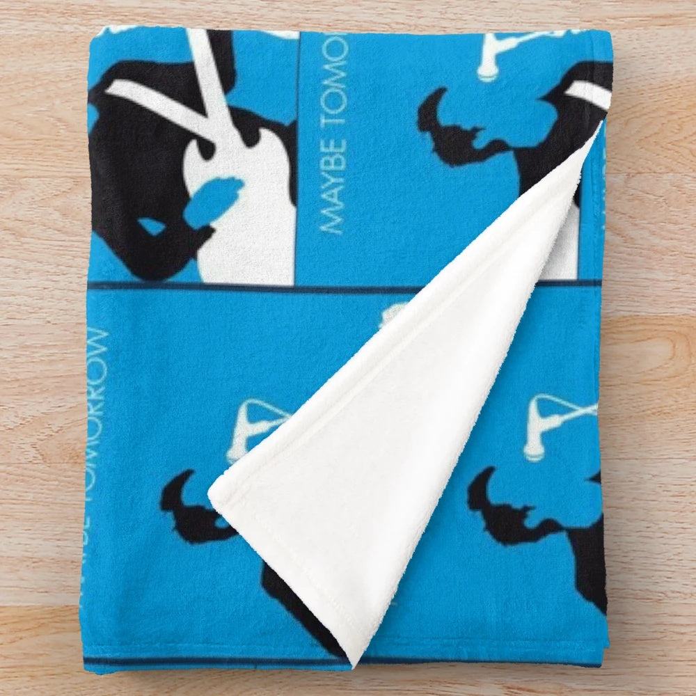 Stereophonics inspired plush blanket featuring retro music design