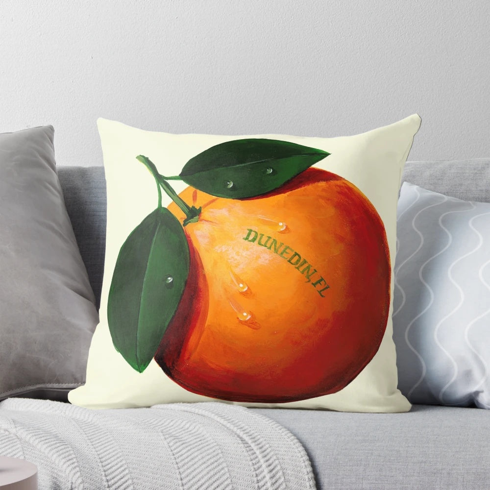 Steve Spathelf Original Dunedin Florida Orange Pillow