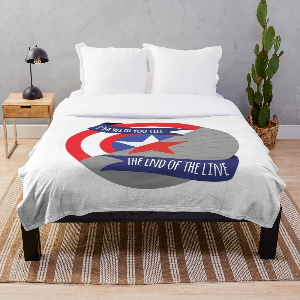 Stevebucky Plush Blanket - Inspired by Marvel's Captain America and Winter Soldier
