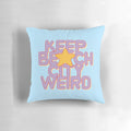 Steven Universe 'Keep Beach City Weird' Decorative Pillow featuring characters Garnet, Amethyst, and Pearl
