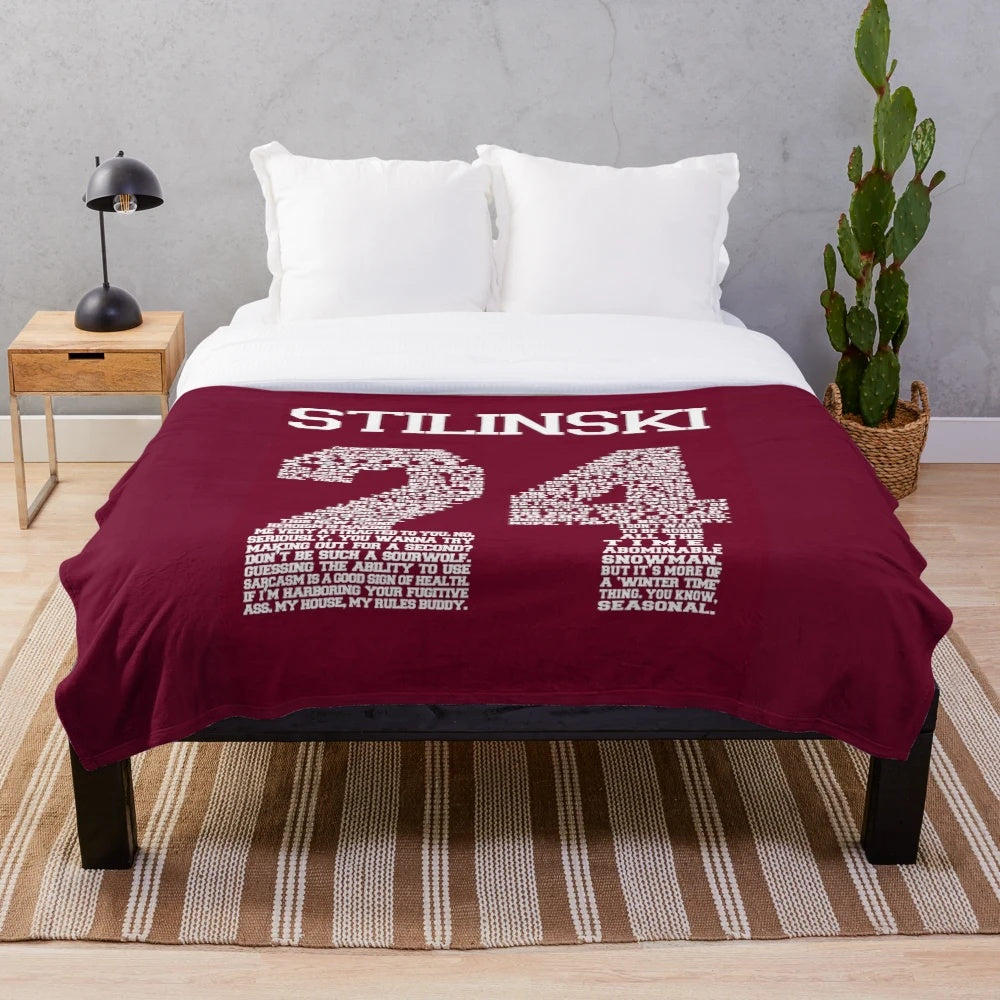 Stiles Stilinski "Teen Wolf" Quote Jersey Style Plush Blanket