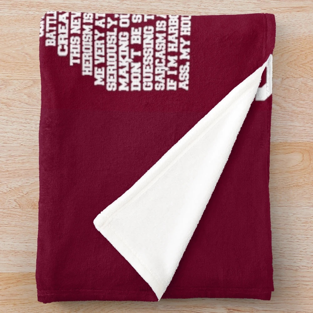 Stiles Stilinski "Teen Wolf" Quote Jersey Style Plush Blanket