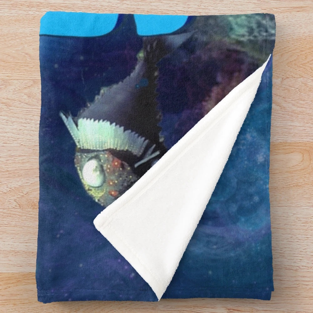 Stingray inspired plush blanket featuring characters and designs from the Gerry and Sylvia Anderson TV series