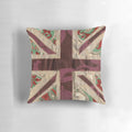 Stitched fabric Union Jack British flag decorative pillow