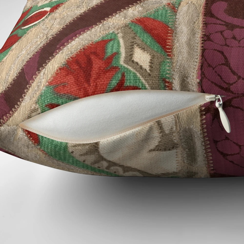 Stitched fabric Union Jack British flag decorative pillow