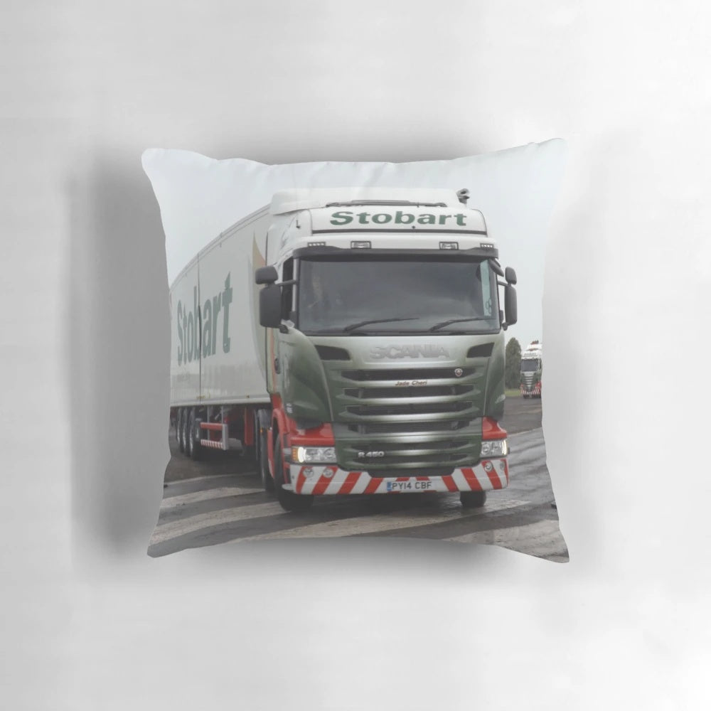 Stobart-themed lorry/truck-shaped pillow for home or office decor