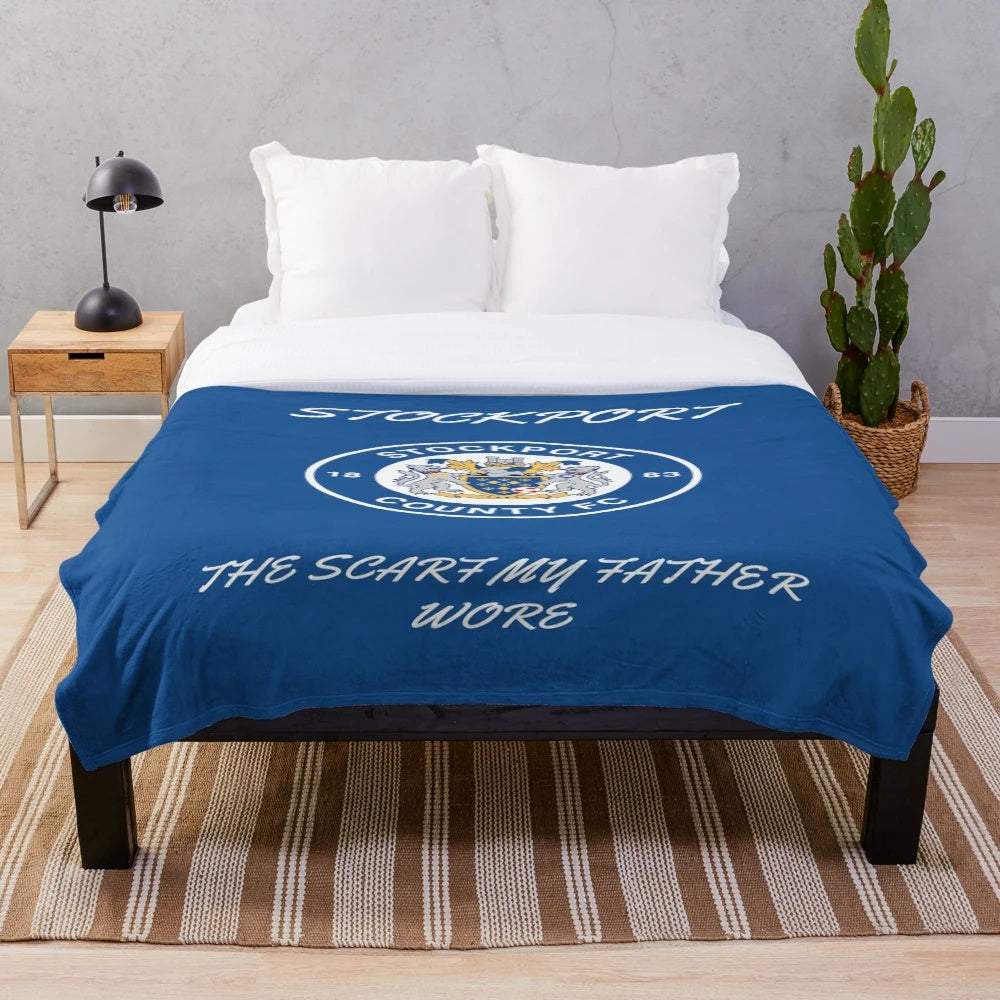 Stockport County FC Inspired Plush Blanket