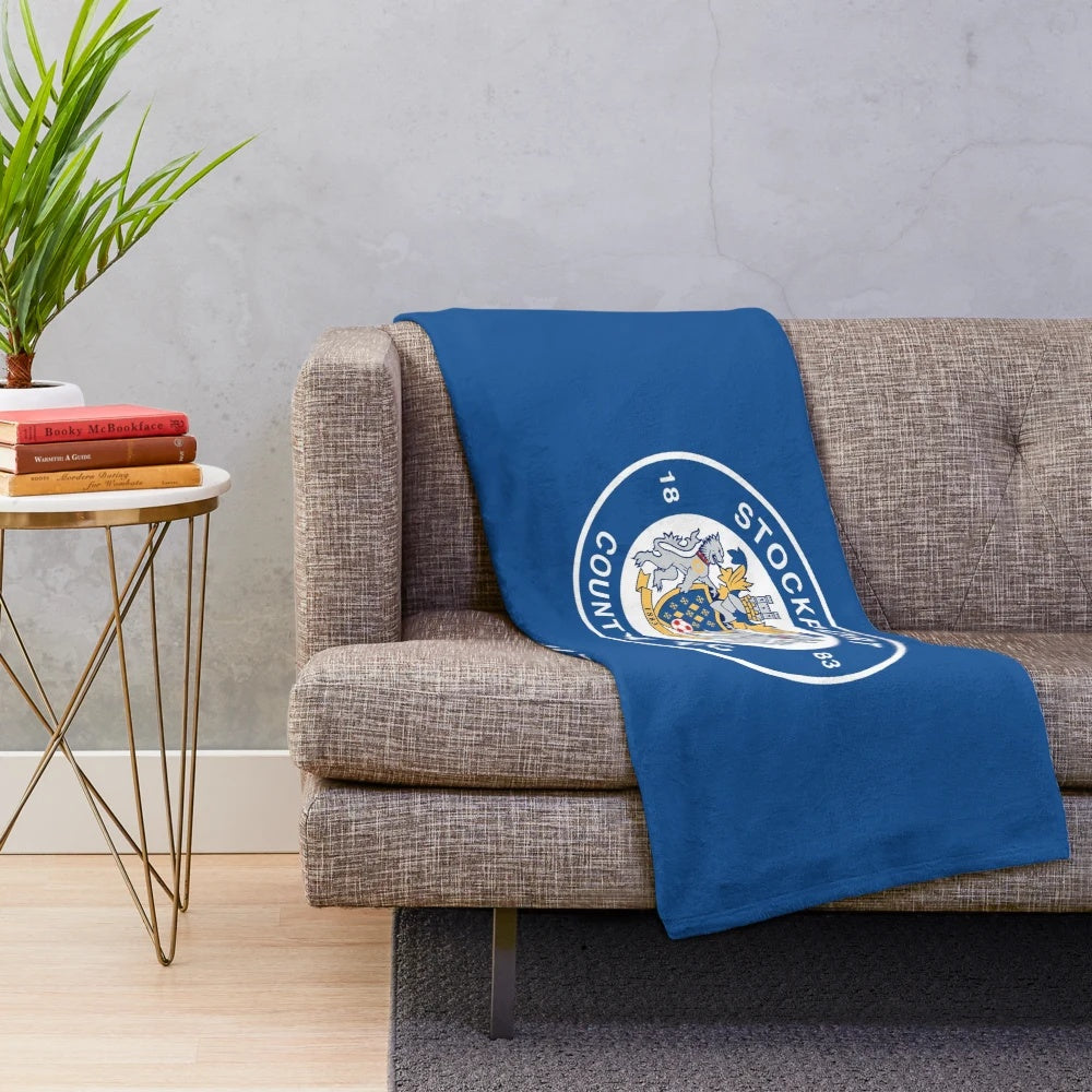 Stockport County FC Inspired Plush Blanket