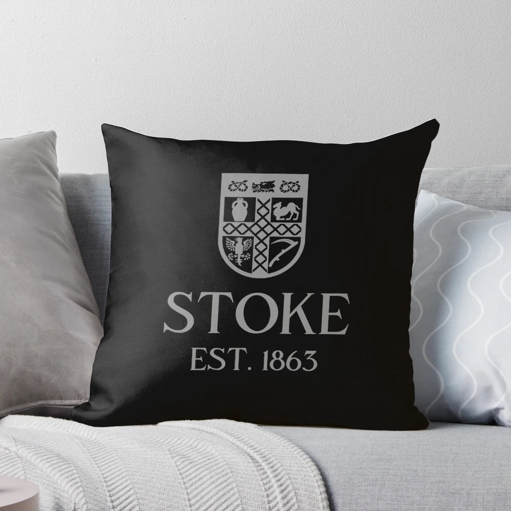 Stoke City FC Grey Football Pillow