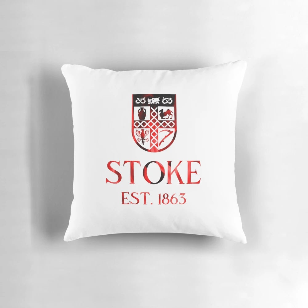 Stoke City Football Pillow featuring the iconic Stoke City emblem