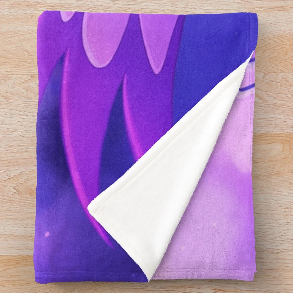 Stolas and Octavia inspired plush blanket featuring a galaxy and star design
