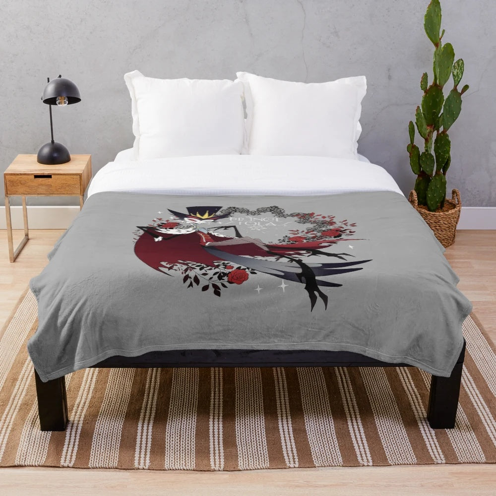 Stolas Helluva Boss inspired plush blanket