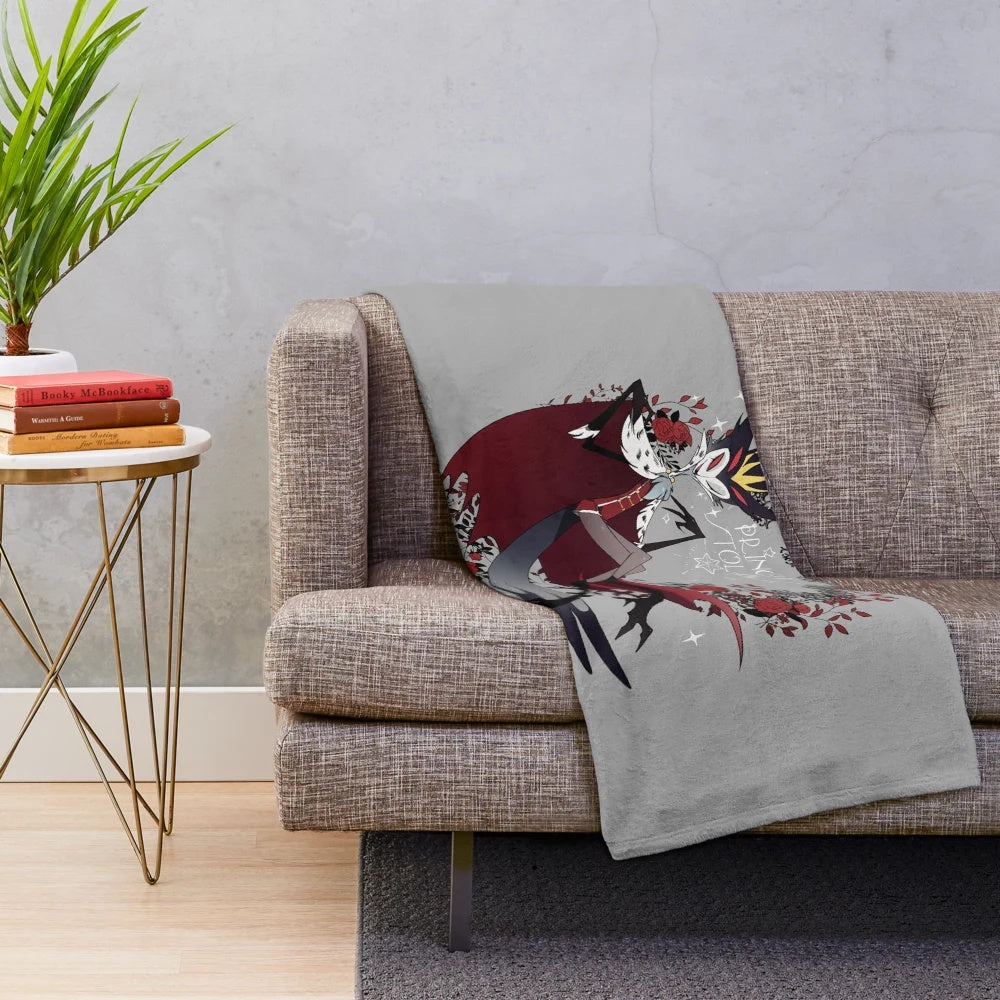 Stolas Helluva Boss inspired plush blanket