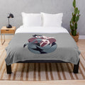 Stolas-inspired plush blanket featuring the Helluva Boss character