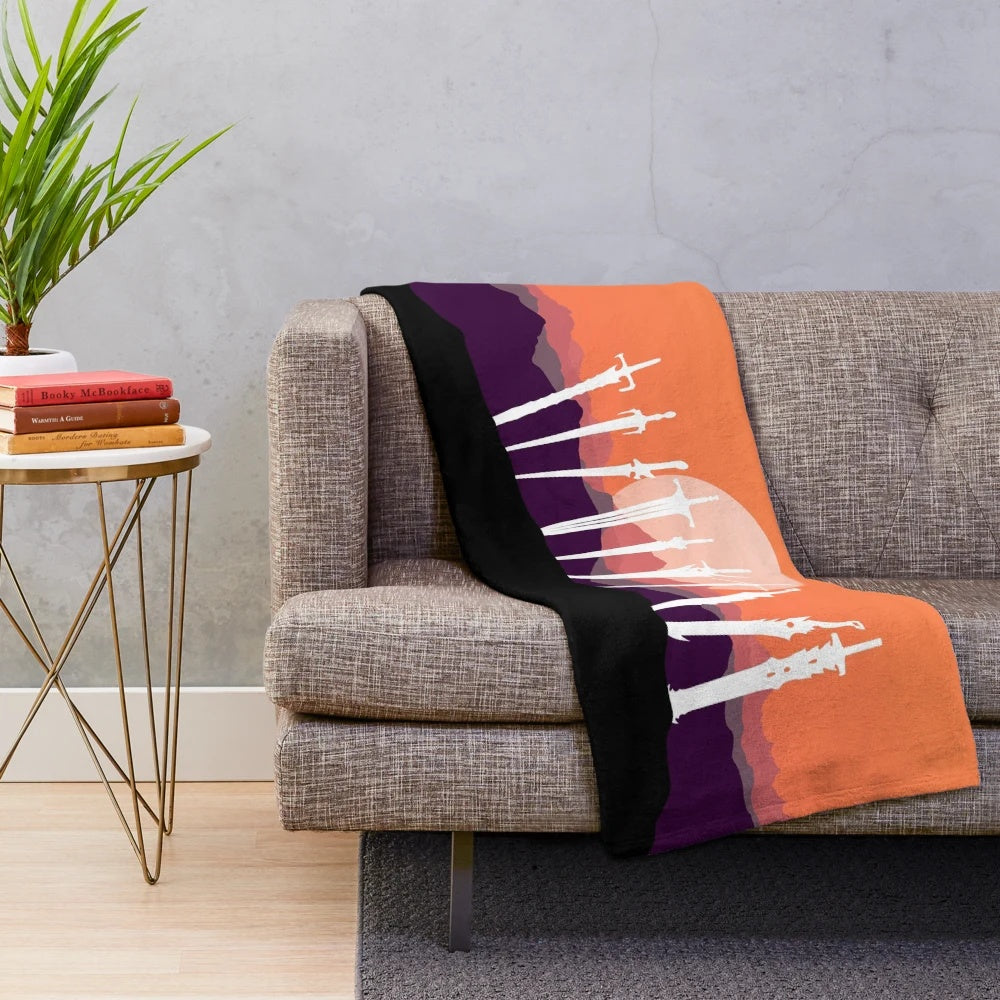 Stormlight Archive inspired plush blanket featuring Honorblades design
