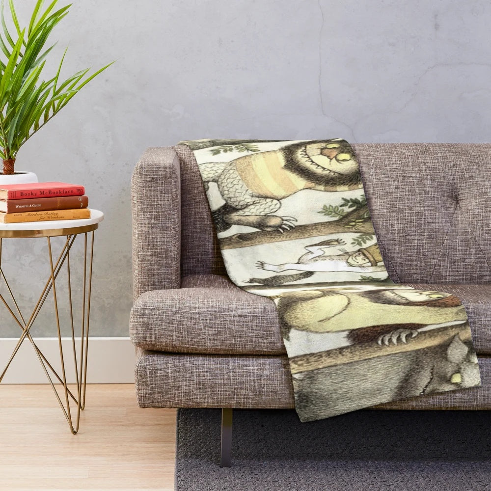 Wild Things Plush Blanket featuring the character Max from the children's book "Where the Wild Things Are