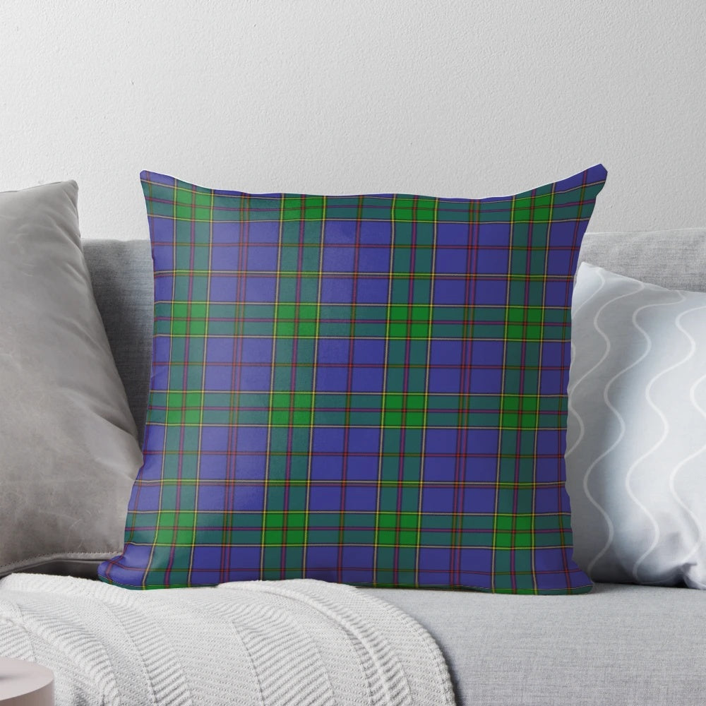 Clan Strachan Tartan Pillow featuring the traditional Scottish tartan pattern