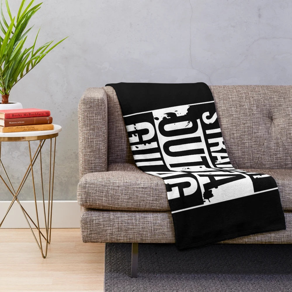 Soft, plush blanket with Call of Duty-inspired Gulag design
