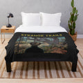 Strange Trails inspired plush blanket with lord huron band and album art