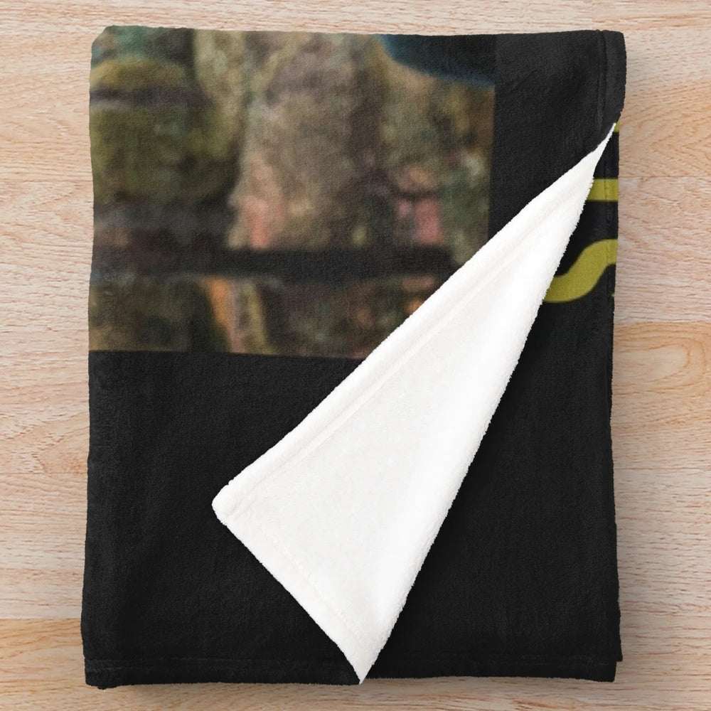 Strange Trails inspired plush blanket with lord huron band and album art