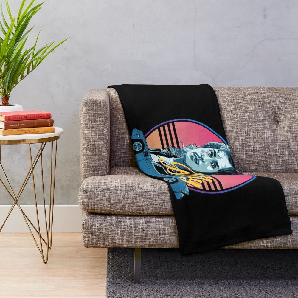Stranger Things Billy Hargrove 80s style plush blanket