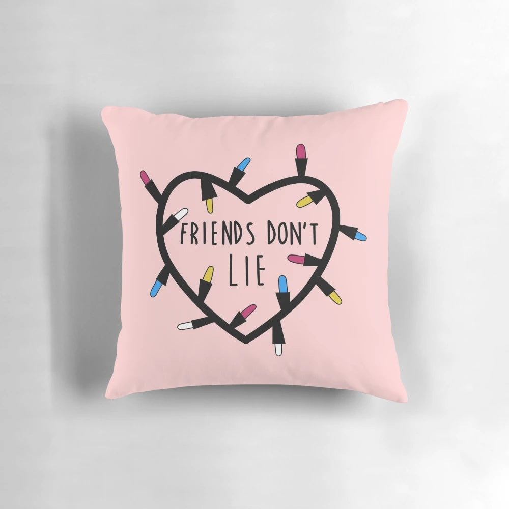 Stranger Things Friends Don't Lie Decorative Pillow
