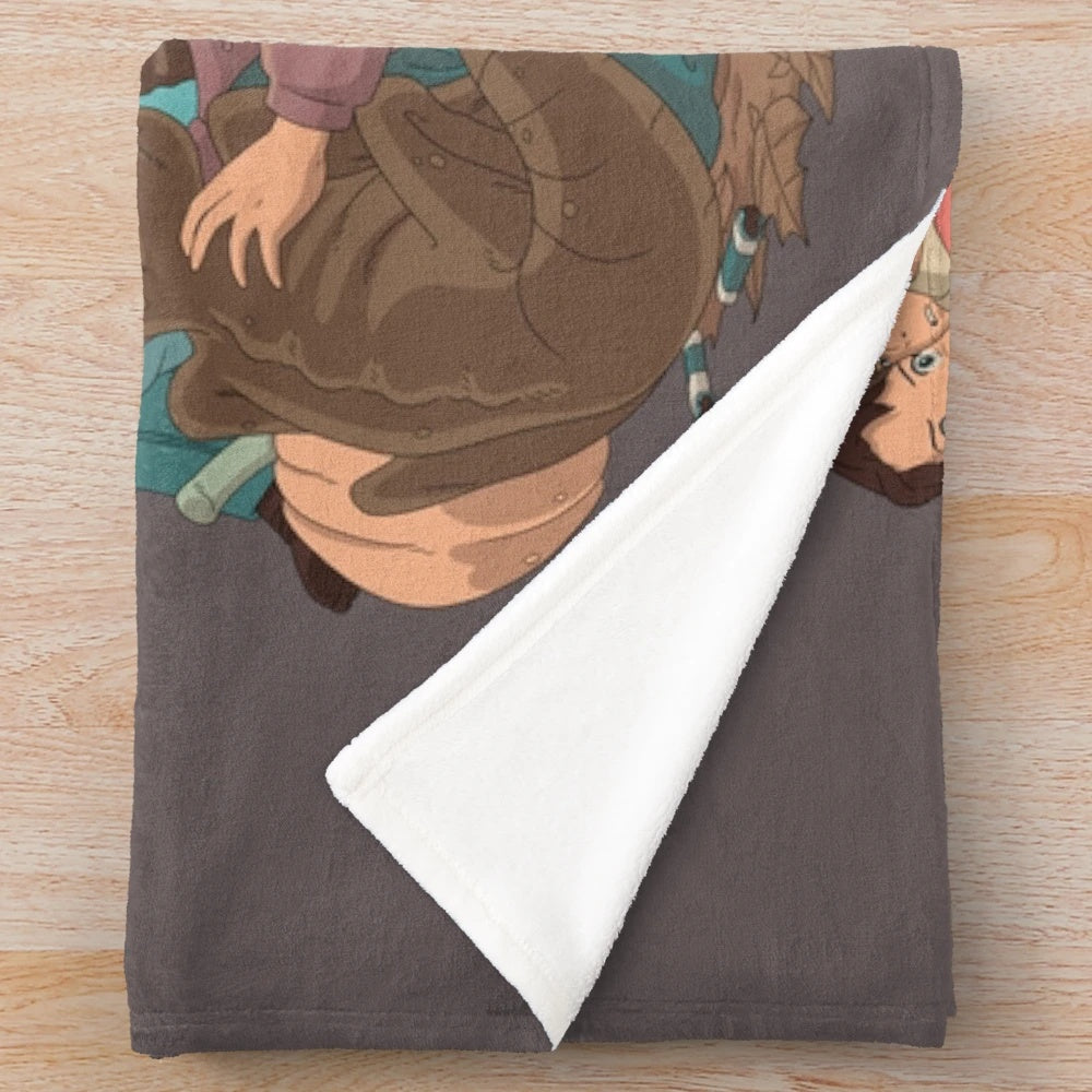 Stranger Things inspired plush blanket featuring the demogorgon and upside down design