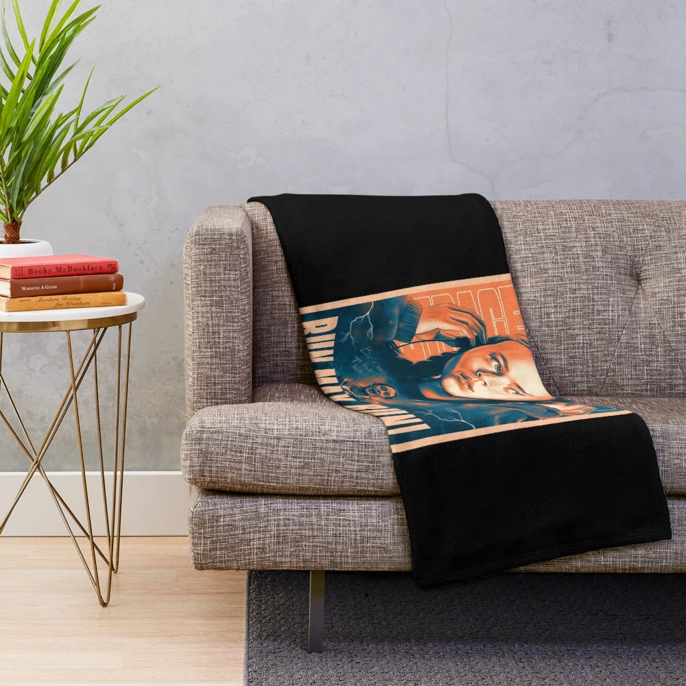 Stranger Things inspired plush blanket featuring the character Max Mayfield