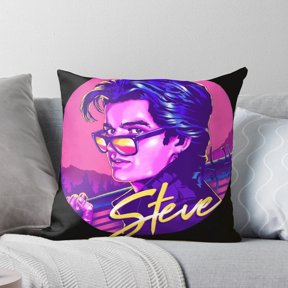 Stranger Things Inspired Steve Harrington Decorative Throw Pillow