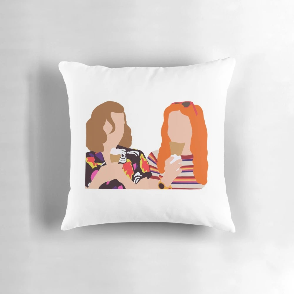 Max and Eleven from Stranger Things Netflix TV Show Inspired Decorative Pillow