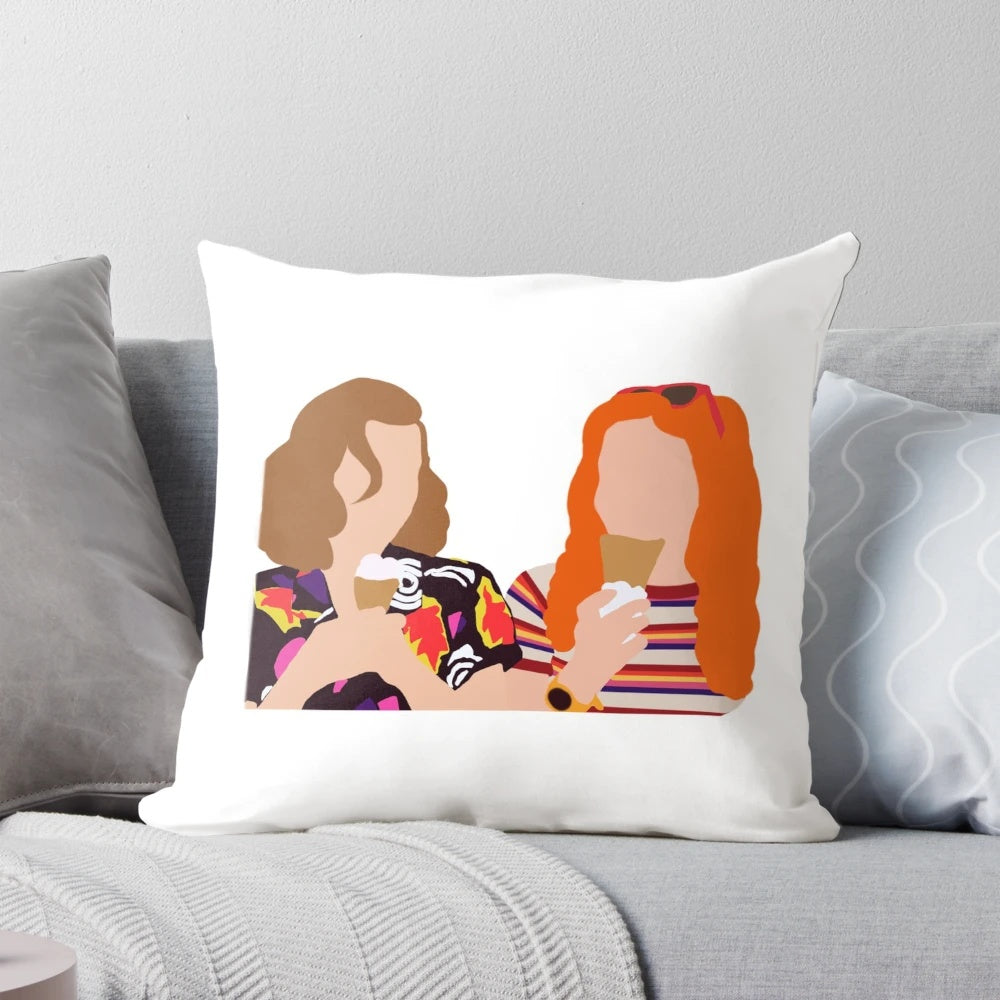 Max and Eleven from Stranger Things Netflix TV Show Inspired Decorative Pillow