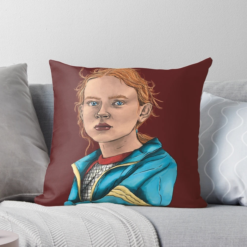 Stranger Things Max Sadie Sink Portrait Decorative Pillow