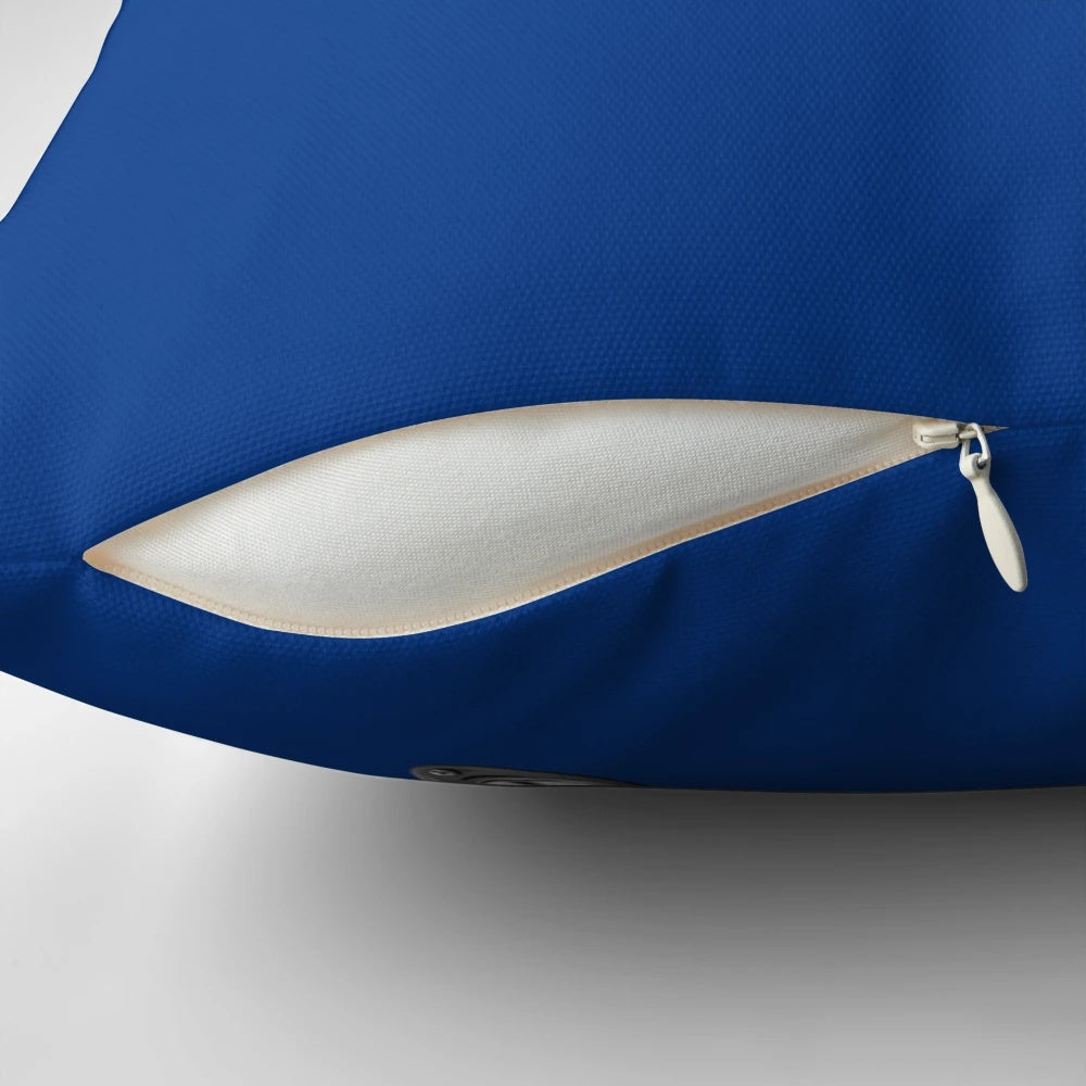 Strat style guitar digital illustration printed on a comfortable pillow for music enthusiasts.