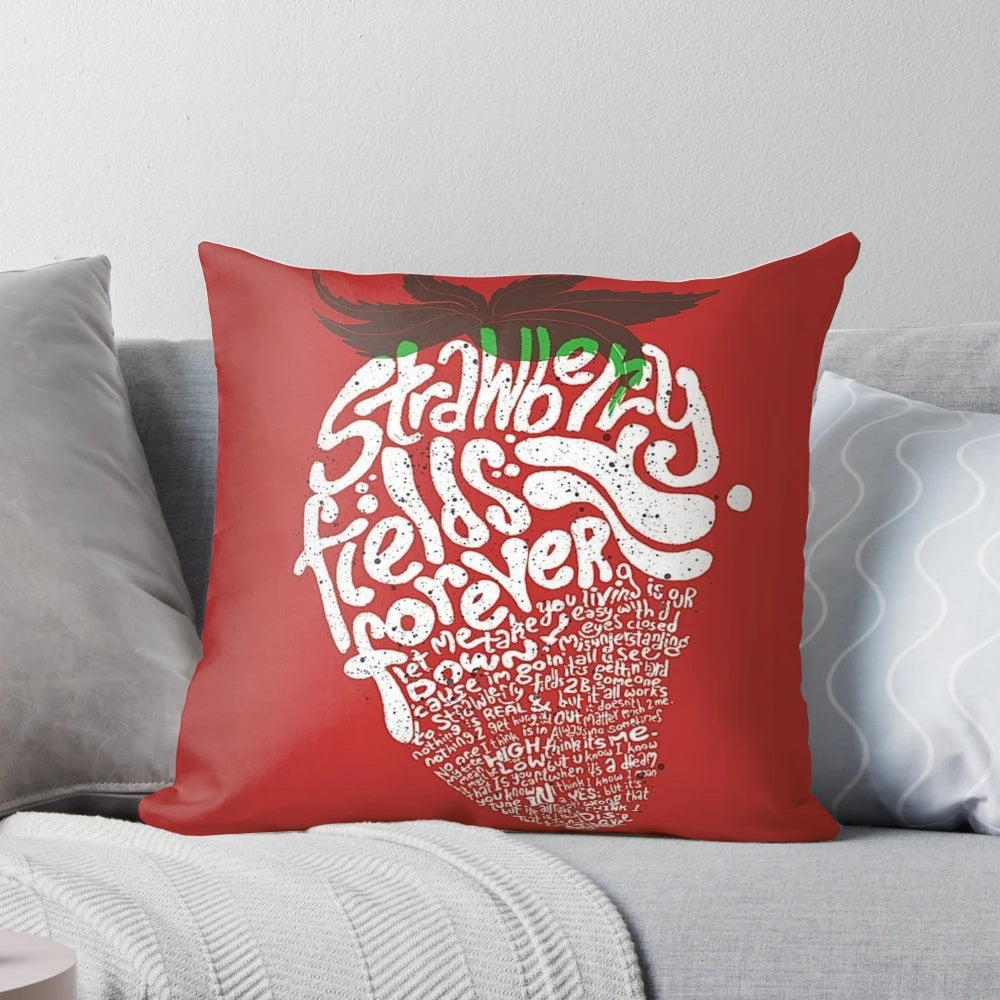 Strawberry Fields Forever Beatles Pillow