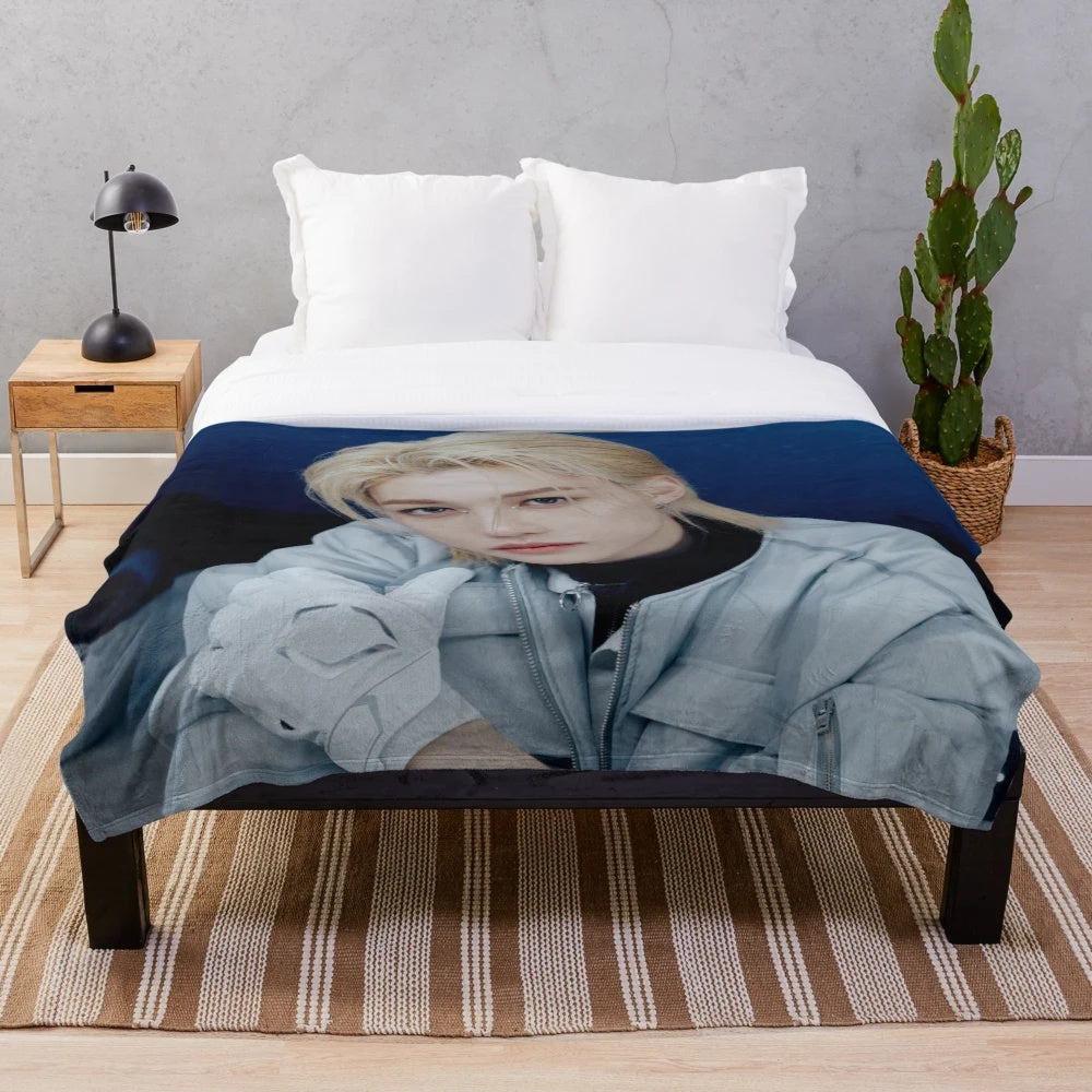 Stray Kids Felix Inspired Plush Blanket