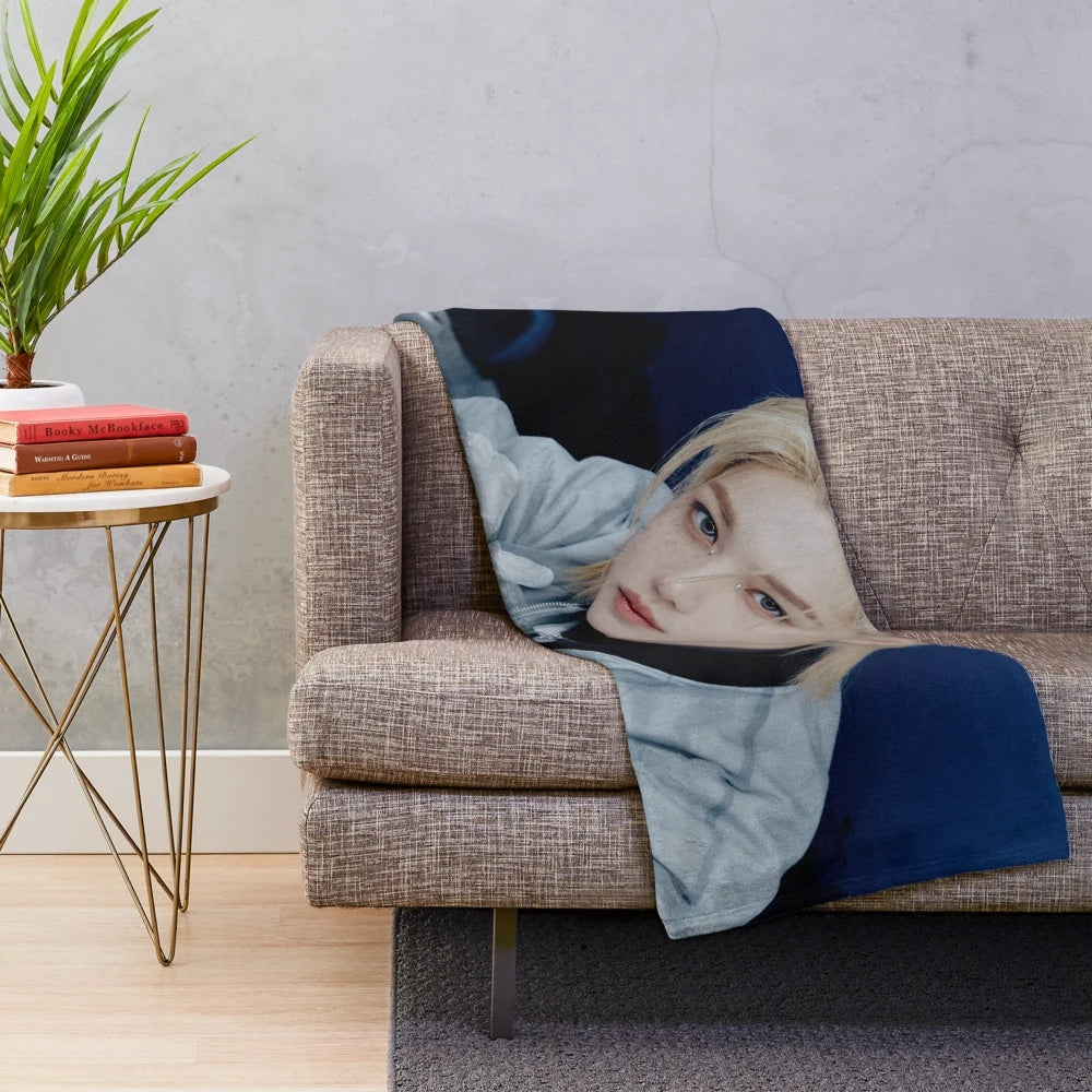 Stray Kids Felix Inspired Plush Blanket