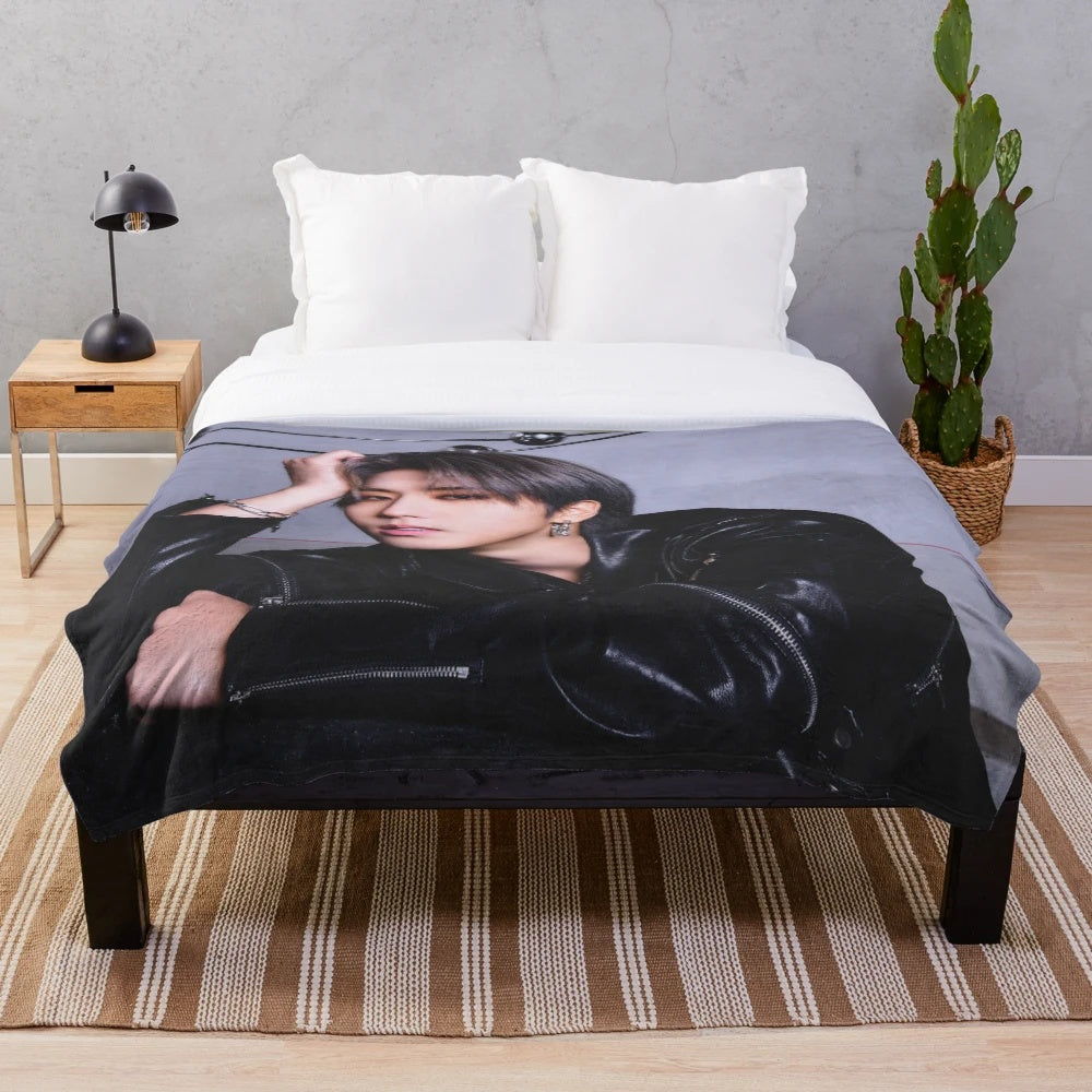 Stray Kids Han-Inspired Plush Blanket