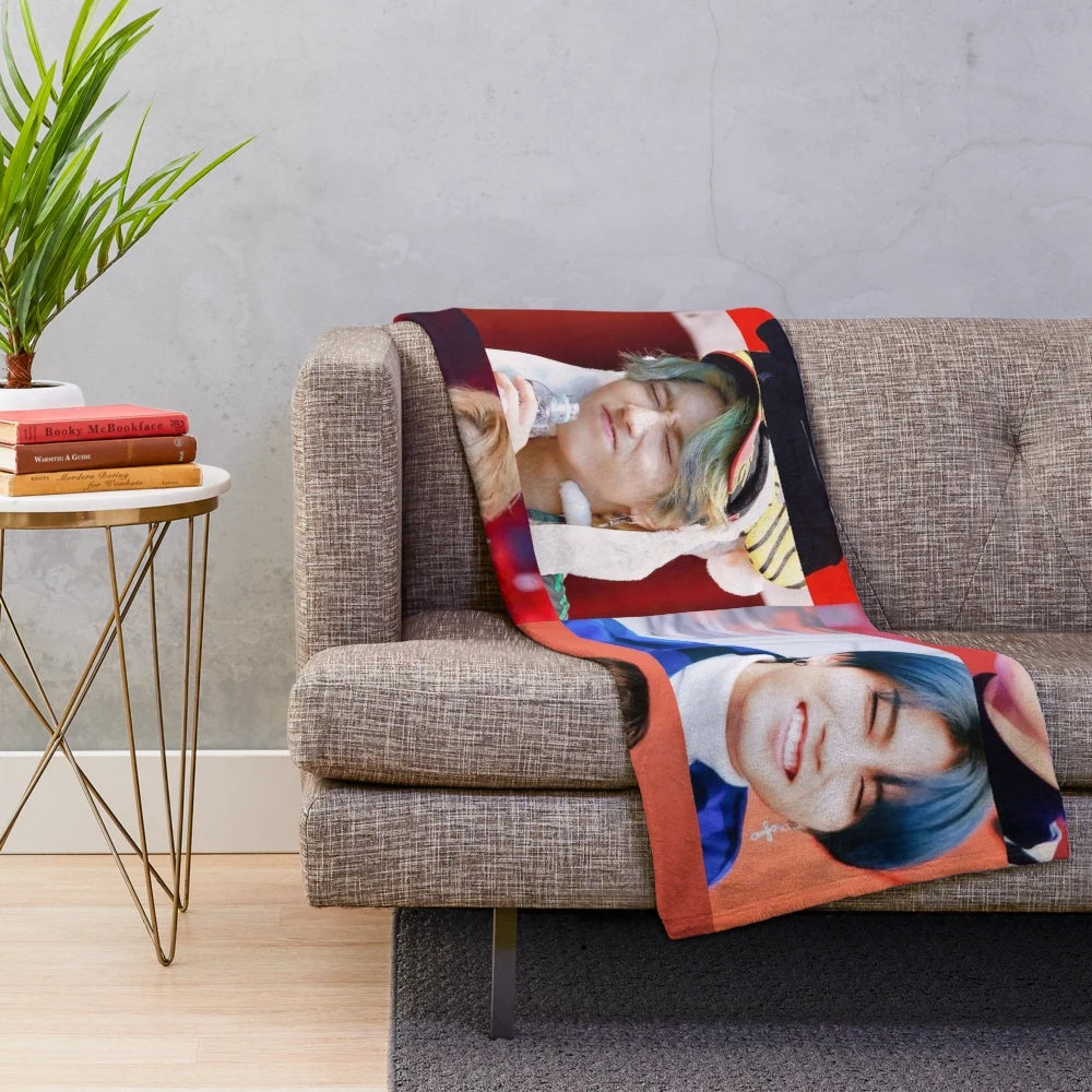 Stray Kids Inspired Han Jisung Themed Plush Blanket