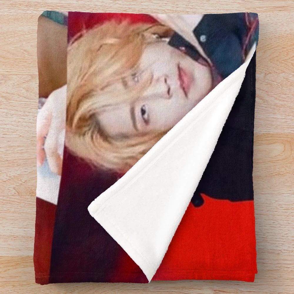 Stray Kids Inspired Han Jisung Themed Plush Blanket