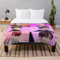 Stray Kids I.N. Jeongin Plush Blanket with Collage Design