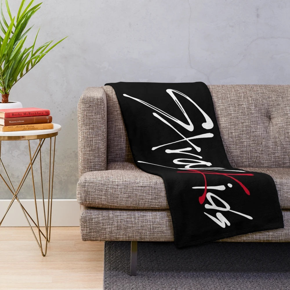 Stray Kids inspired plush blanket featuring the group's logo