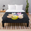 Stray Kids inspired plush blanket with cute cartoon characters