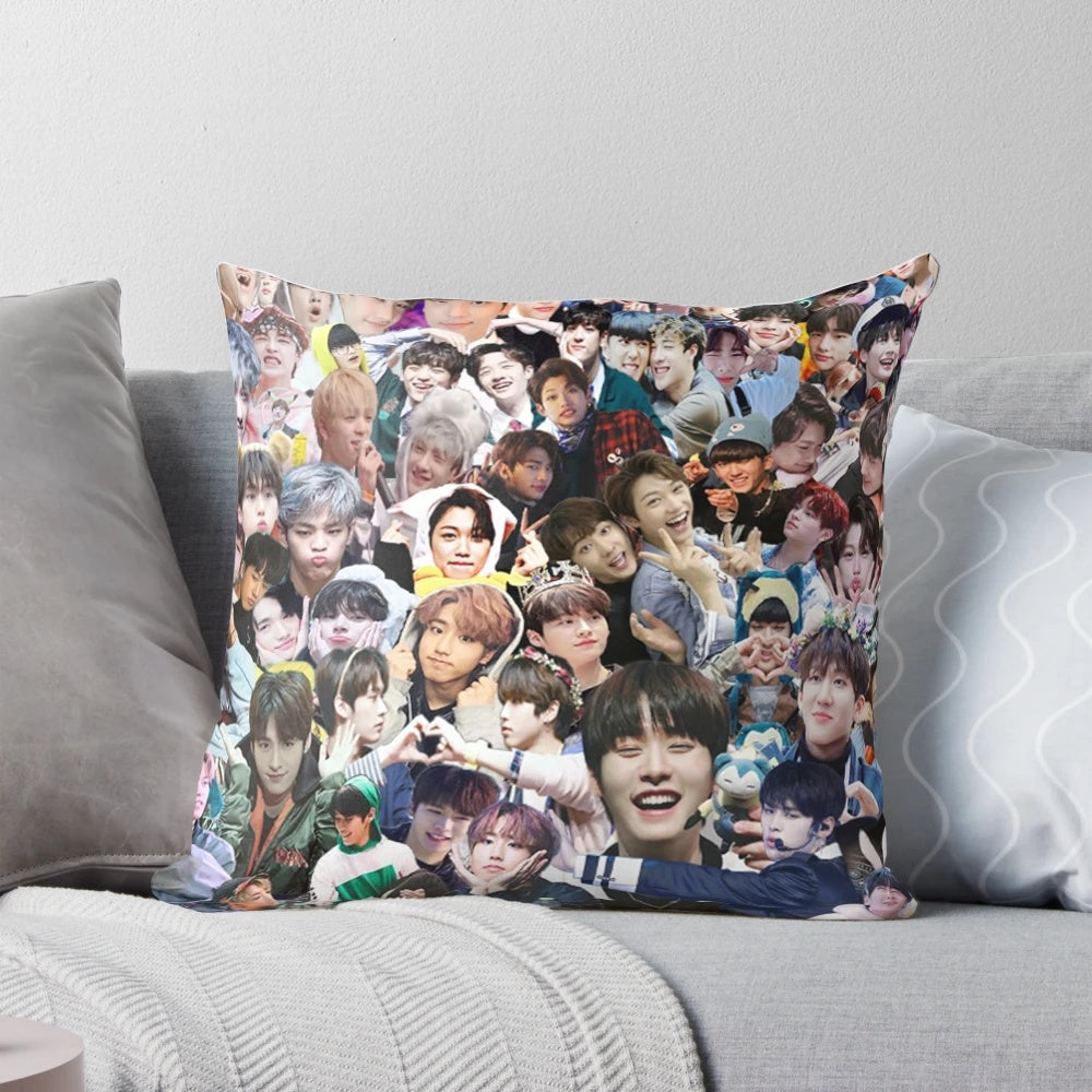 Stray Kids inspired plush pillow featuring the group's members