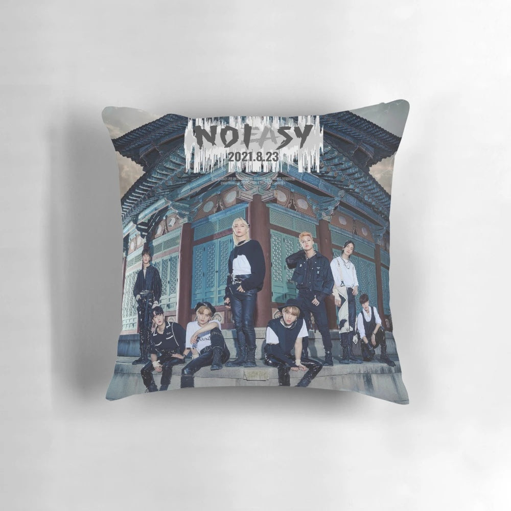 Stray Kids 'No Easy' album cover printed on a high-quality pillow