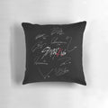 Stray Kids Signature Design Pillow featuring the group's logo and autographs