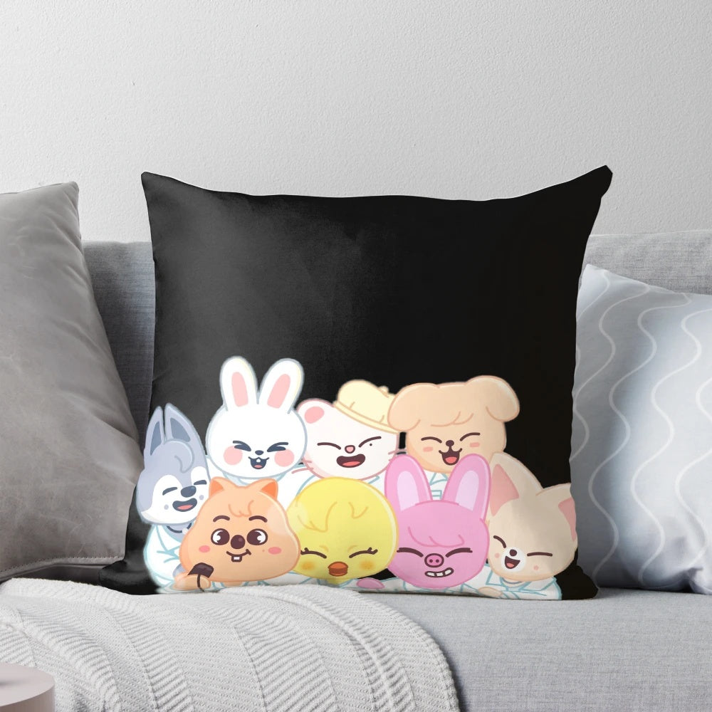 Stray Kids SKZOO plush pillow featuring the group's signature animal characters